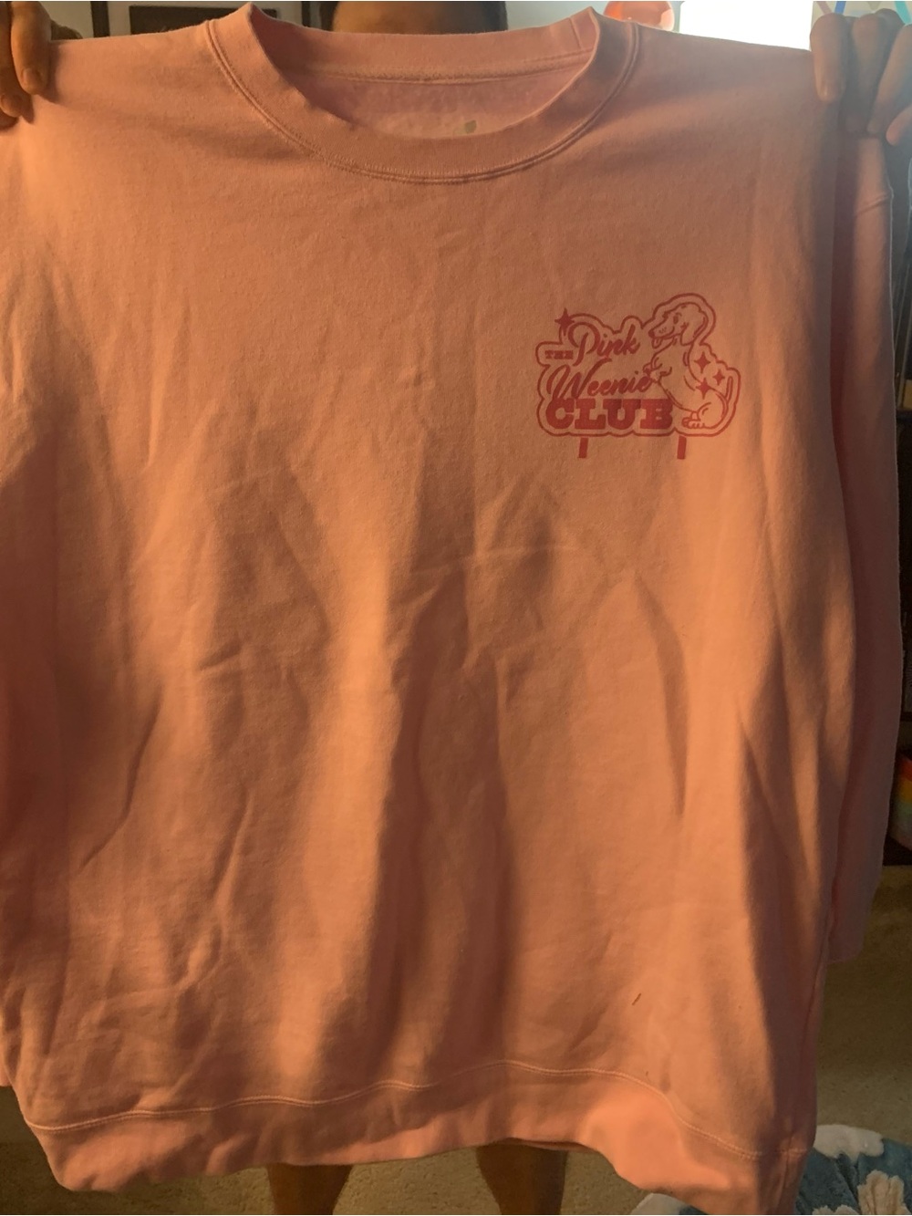 Bean Goods - Pink Graphic Crewneck Sweatshirt - Pink Weenie Club